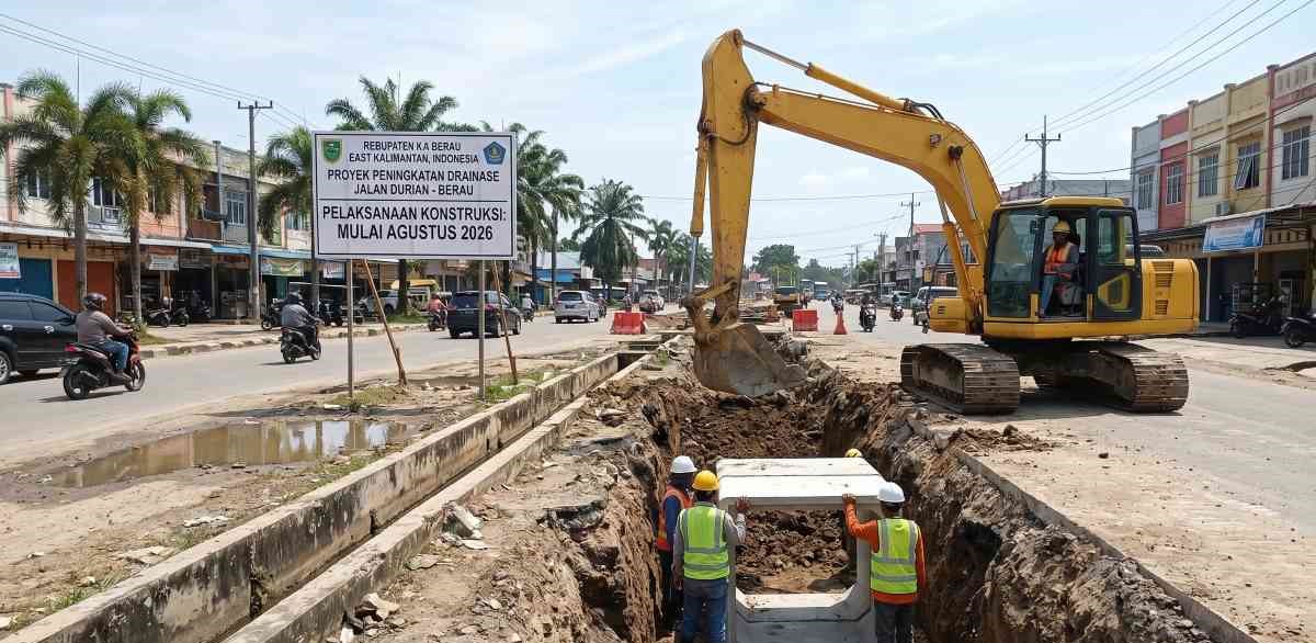 Ratusan Proyek Drainase dan Irigasi Berau Ditargetkan Rampung Agustus