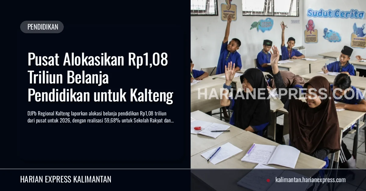 Pusat Alokasikan Rp1,08 Triliun Belanja Pendidikan untuk Kalteng