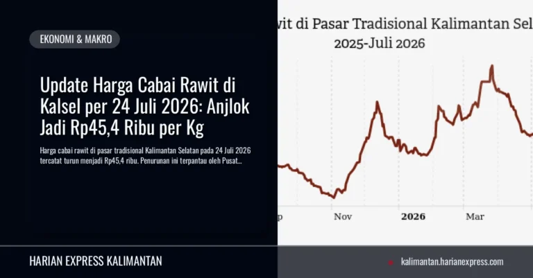 Cabai Rawit di Pasar Tradisional Kalimantan Selatan Sentuh Rp45,4 Ribu per 24 Juli