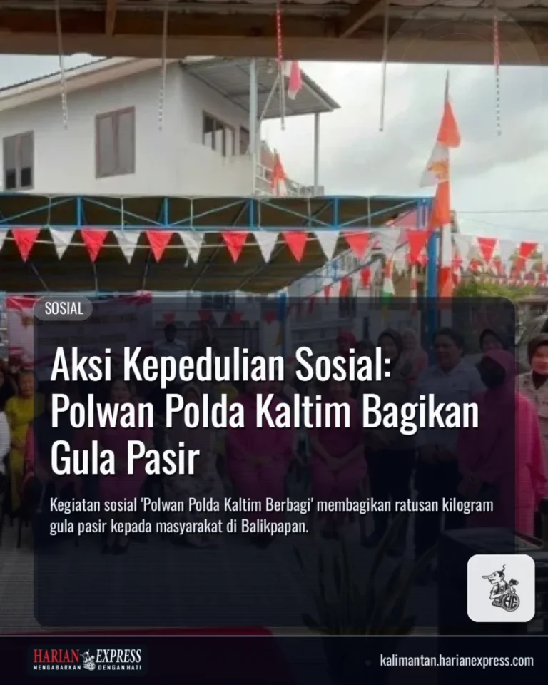 Aksi Kepedulian Sosial: Polwan Polda Kaltim Bagikan Gula Pasir