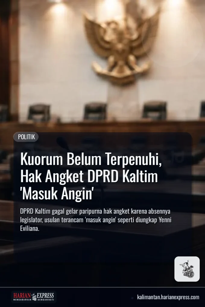 Kuorum Belum Terpenuhi, Hak Angket DPRD Kaltim ‘Masuk Angin’