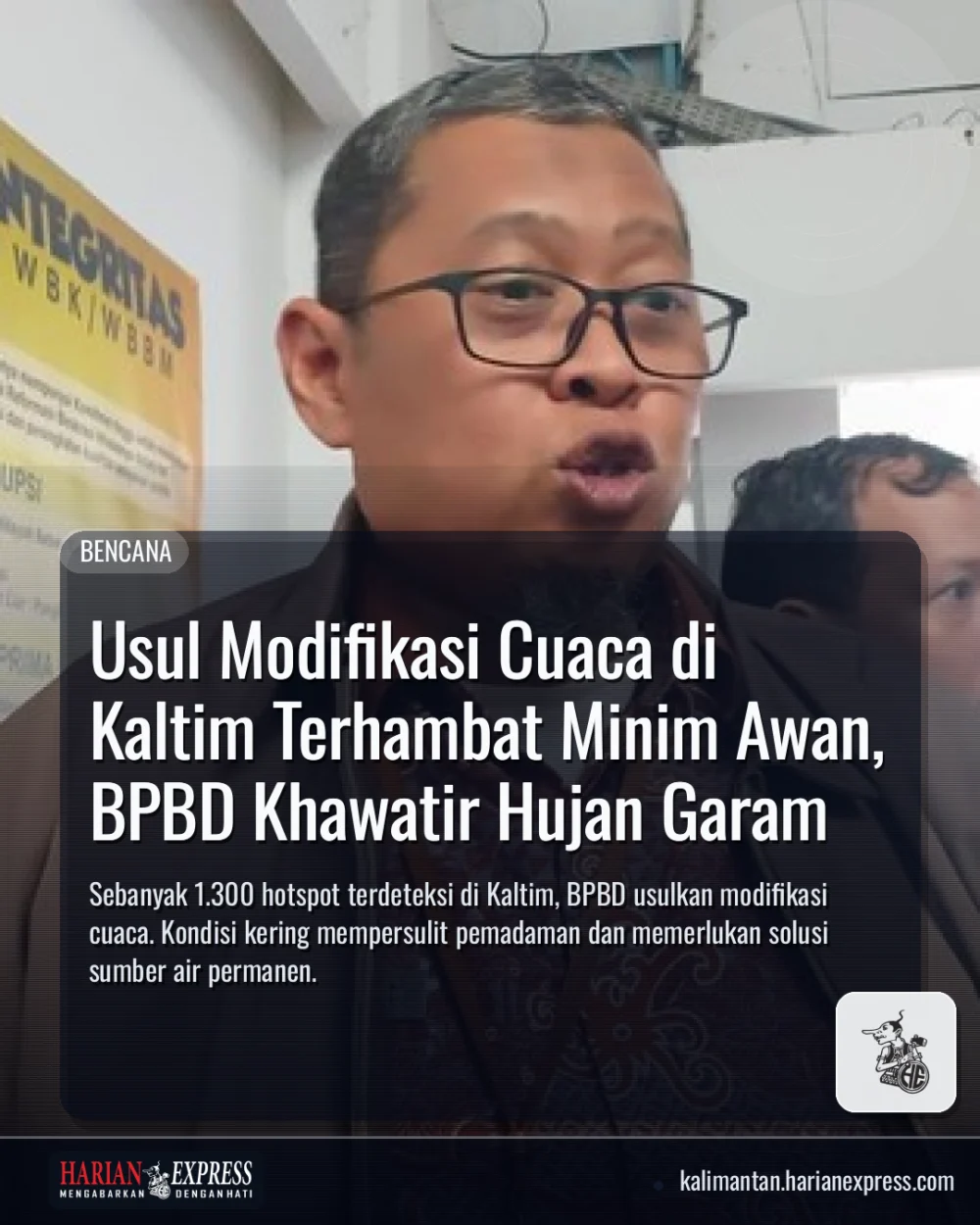 Usul Modifikasi Cuaca di Kaltim Terhambat Minim Awan, BPBD Khawatir Hujan Garam