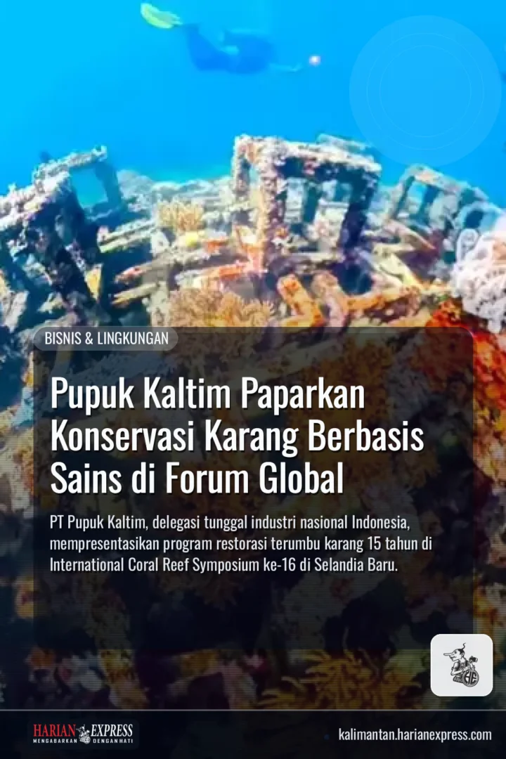 Konservasi Terumbu Karang Pupuk Kaltim Diakui Internasional di ICRS 2026