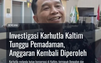 Investigasi Karhutla Kaltim Tunggu Pemadaman, Anggaran Kembali Diperoleh
