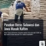 Pasokan Beras Sulawesi dan Jawa Masuk Kaltim