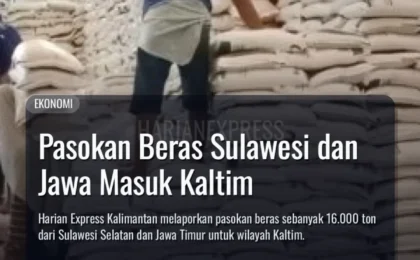 Pasokan Beras Sulawesi dan Jawa Masuk Kaltim