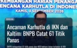 Ancaman Karhutla di IKN dan Kaltim: BNPB Catat 61 Titik Panas