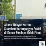 Aliansi Rakyat Kaltim Suarakan Ketimpangan Sosial di Depan Pendopo Odah Etam