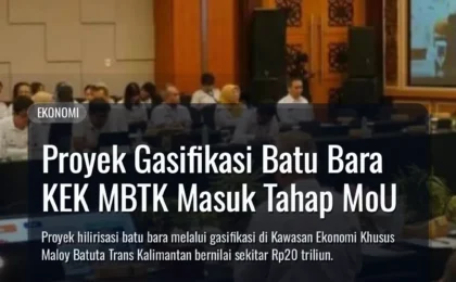 Proyek Gasifikasi Batu Bara KEK MBTK Masuk Tahap MoU