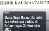 Status Siaga Darurat Karhutla dan Kekeringan Berlaku di Kaltim Hingga 30 November 2026
