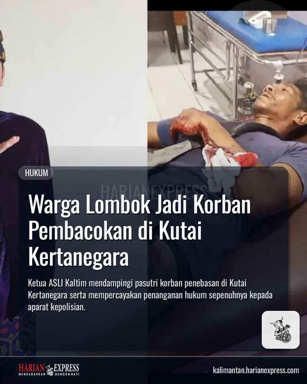 Warga Lombok Jadi Korban Pembacokan di Kutai Kertanegara