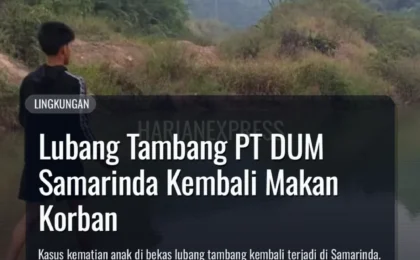 Lubang Tambang PT DUM Samarinda Kembali Makan Korban