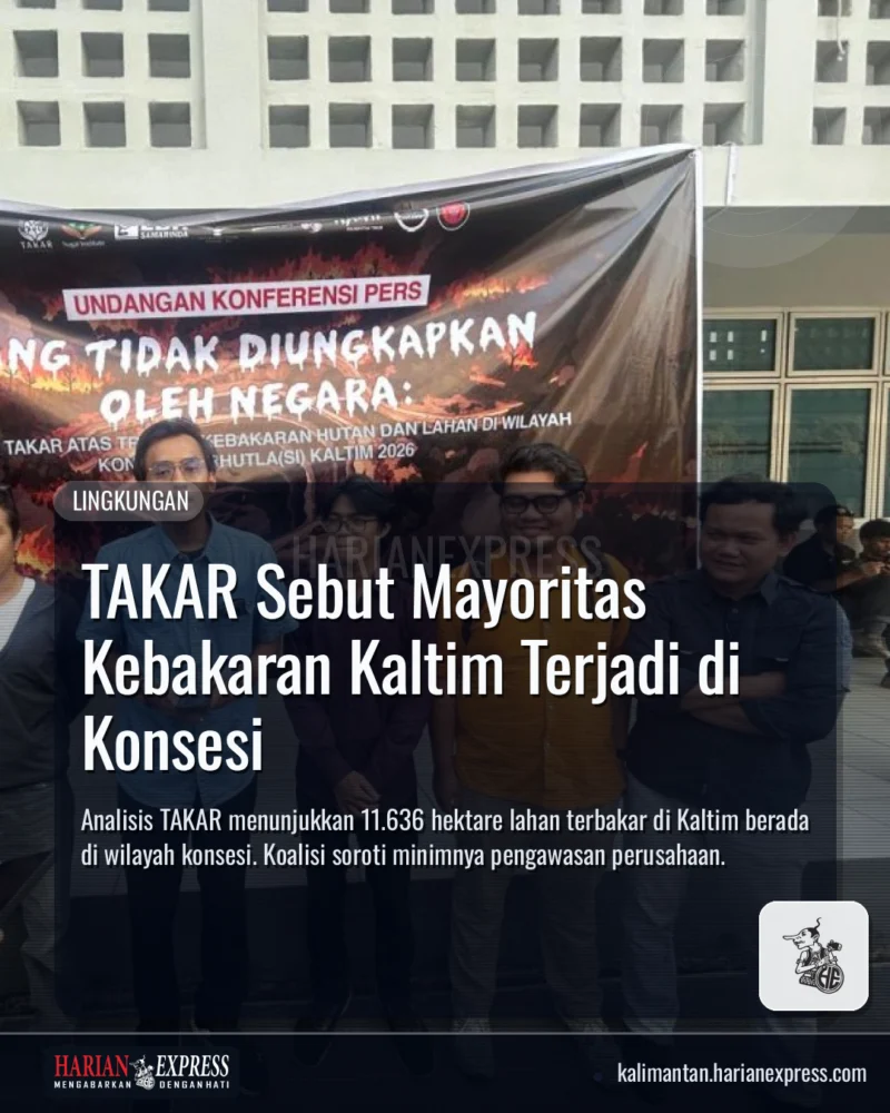 TAKAR Sebut Mayoritas Kebakaran Kaltim Terjadi di Konsesi