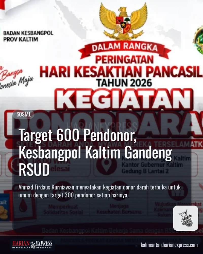Target 600 Pendonor, Kesbangpol Kaltim Gandeng RSUD
