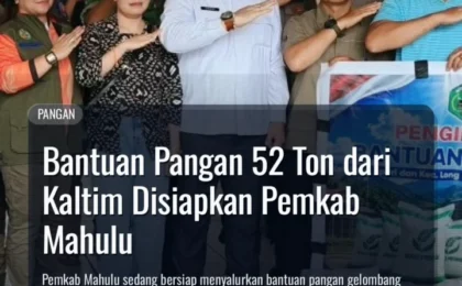 Bantuan Pangan 52 Ton dari Kaltim Disiapkan Pemkab Mahulu