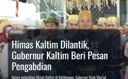 Himas Kaltim Dilantik, Gubernur Kaltim Beri Pesan Pengabdian
