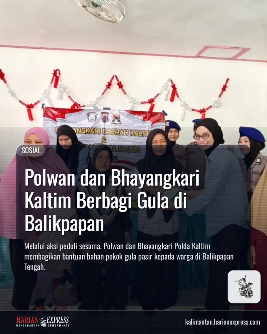 Polwan dan Bhayangkari Kaltim Berbagi Gula di Balikpapan