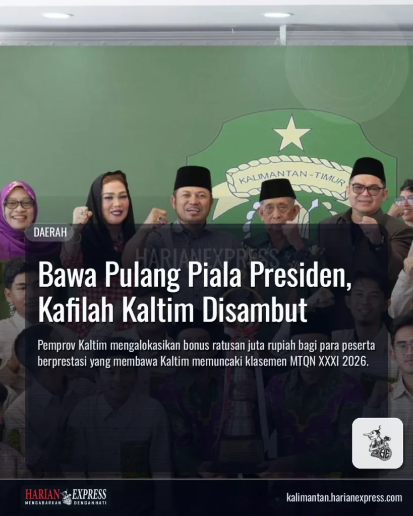 Bawa Pulang Piala Presiden, Kafilah Kaltim Disambut