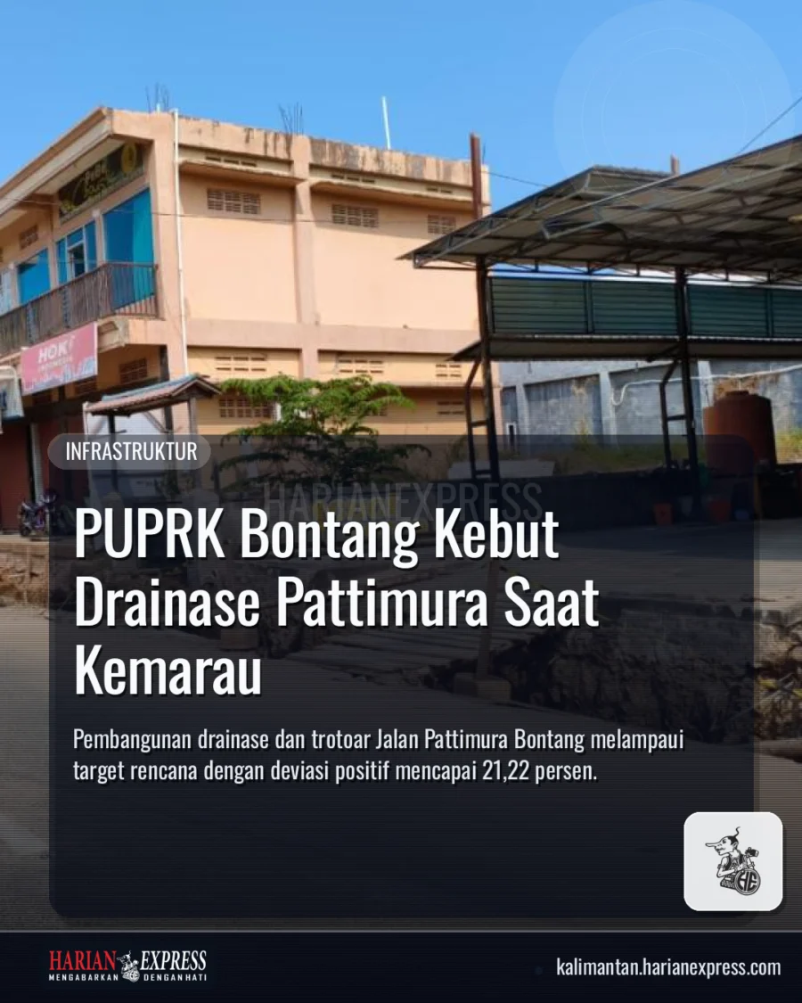 PUPRK Bontang Kebut Drainase Pattimura Saat Kemarau