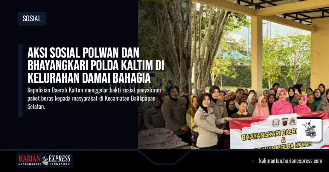 Aksi Sosial Polwan dan Bhayangkari Polda Kaltim di Kelurahan Damai Bahagia