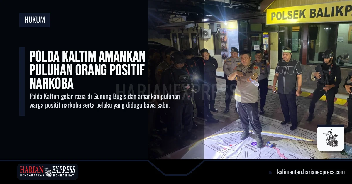 Polda Kaltim Amankan Puluhan Orang Positif Narkoba