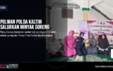 Polwan Polda Kaltim Salurkan Minyak Goreng