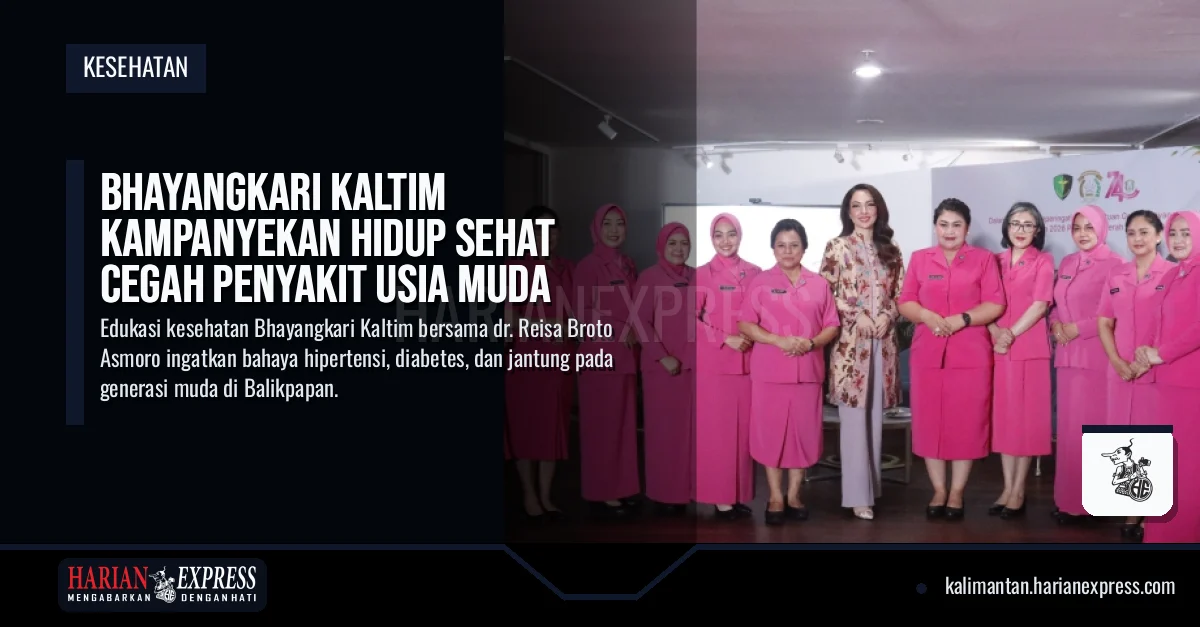 Bhayangkari Kaltim Kampanyekan Hidup Sehat Cegah Penyakit Usia Muda